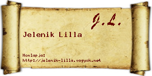 Jelenik Lilla névjegykártya